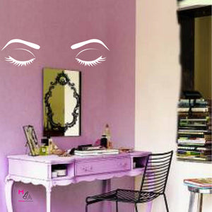 WALL DECAL:  Her Eyes - Makeup Vanity Wall Decal Sticker
