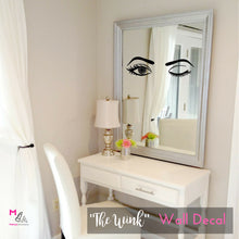 Load image into Gallery viewer, WALL DECAL:  The Wink - Makeup Vanity Wall Decal Sticker