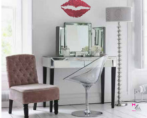 WALL DECAL:  Dazzling Lips - Makeup Vanity Wall Decal Sticker