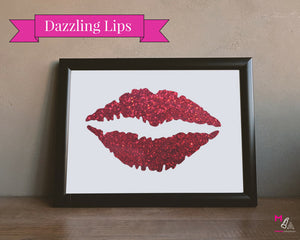 WALL DECAL:  Dazzling Lips - Makeup Vanity Wall Decal Sticker